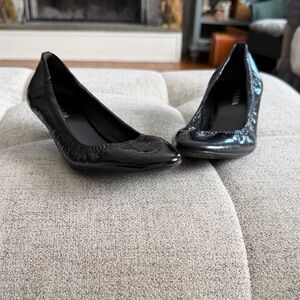 Prada Sport Black Patent Leather kitten Heels Size 7